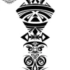 tatouage ephemere mollet maorie Tatouage éphémère mollet maorie