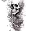 Tatouage éphémère mollet mort