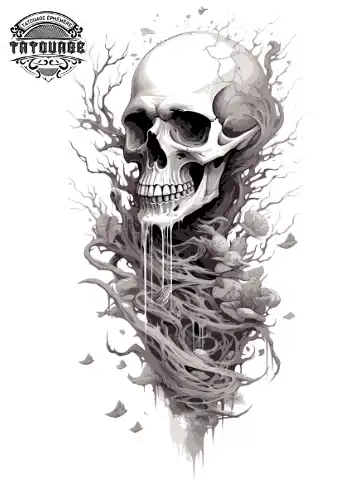 Tatouage éphémère mollet mort
