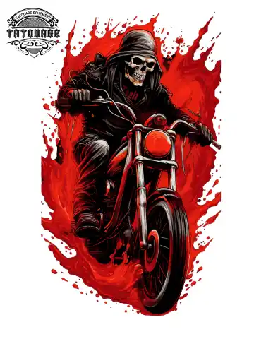 tatouage ephemere mollet moto Tatouage éphémère mollet moto