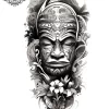 Tatouage éphémère mollet polynésien