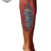 tatouage ephemere mollet ressort photo Tatouage éphémère mollet ressort