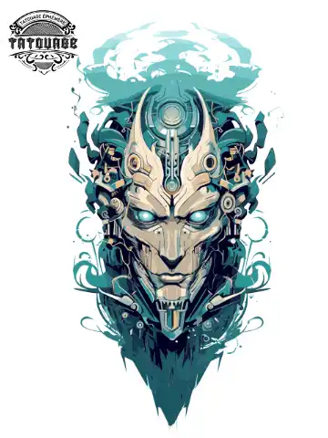 tatouage ephemere mollet robot Tatouage éphémère mollet robot