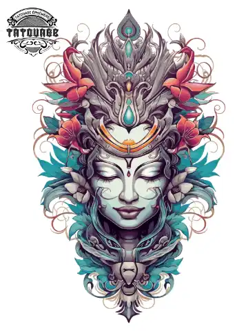 Tatouage éphémère mollet thaï