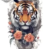 tatouage ephemere mollet tigre Tatouage éphémère mollet tigre