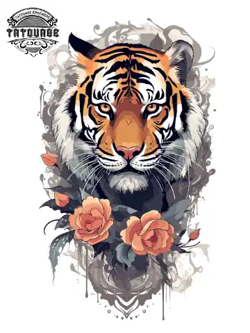 tatouage ephemere mollet tigre Tatouage éphémère mollet tigre