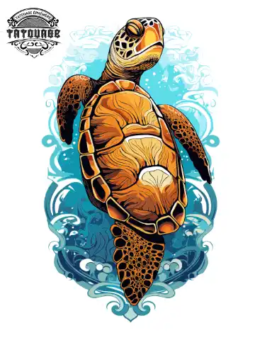 tatouage ephemere mollet tortue Tatouage éphémère mollet tortue