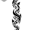Tatouage éphémère mollet tribal