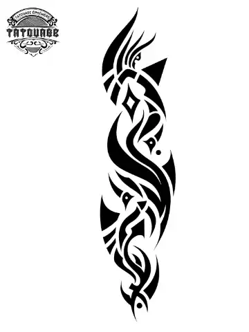 Tatouage éphémère mollet tribal
