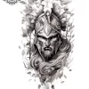 Tatouage éphémère mollet viking