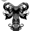 Tatouage éphémère noeud cou