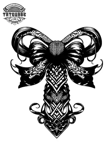 Tatouage éphémère noeud cou