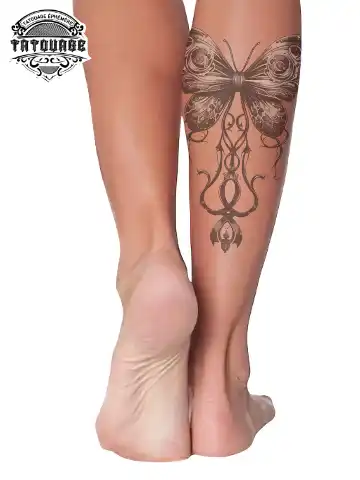 Tatouage éphémère noeud mollet