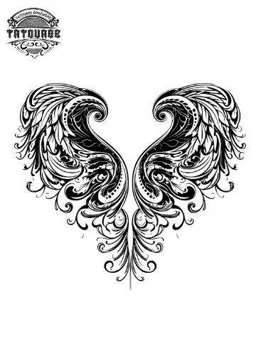 tatouage ephemere nuque aile ange Tatouage éphémère nuque aile ange