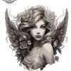 tatouage ephemere nuque ange Tatouage éphémère nuque ange