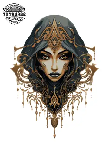 tatouage ephemere nuque arabe Tatouage éphémère nuque arabe
