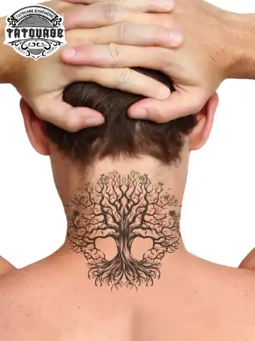 tatouage ephemere nuque arbre de vie photo Tatouage éphémère nuque arbre de vie
