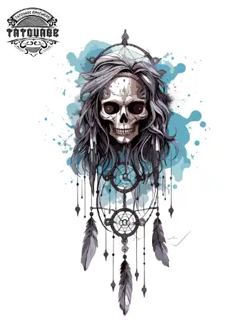 tatouage ephemere nuque attrape reve Tatouage éphémère nuque attrape rêve