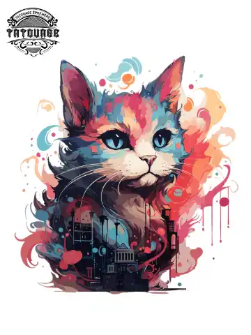 tatouage ephemere nuque chat Tatouage éphémère nuque chat