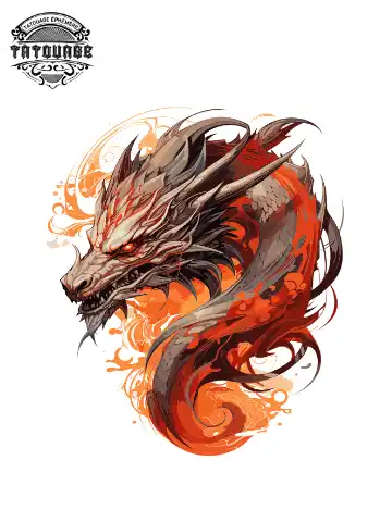 Tatouage éphémère nuque chinois