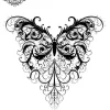 Tatouage éphémère nuque dentelle