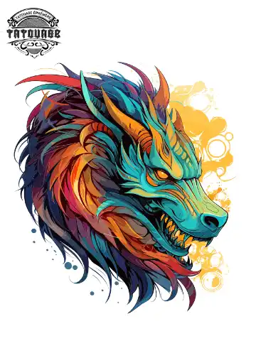 tatouage ephemere nuque dragon Tatouage éphémère nuque dragon