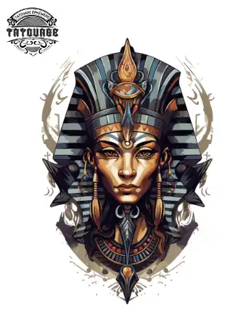 tatouage ephemere nuque egyptien Tatouage éphémère nuque égyptien
