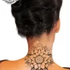 tatouage ephemere nuque femme mandala photo Tatouage éphémère nuque femme mandala
