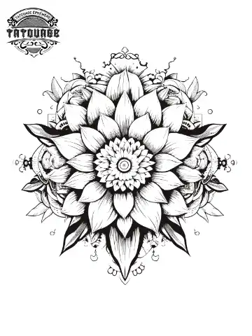 tatouage ephemere nuque femme mandala Tatouage éphémère nuque femme mandala