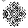 tatouage ephemere nuque geometrique Tatouage éphémère nuque géométrique