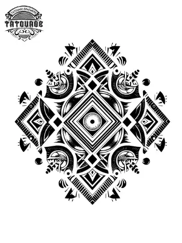 tatouage ephemere nuque geometrique Tatouage éphémère nuque géométrique