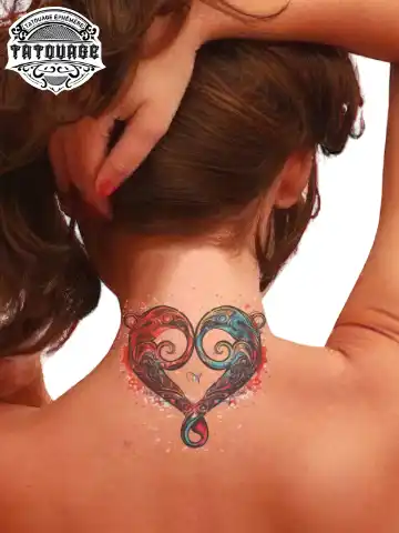 tatouage ephemere nuque infini love photo Tatouage éphémère nuque infini love