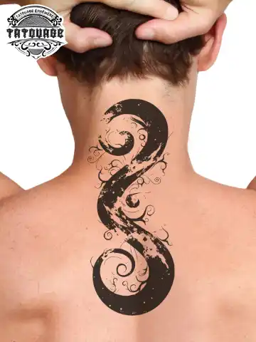 tatouage ephemere nuque infini photo Tatouage éphémère nuque infini