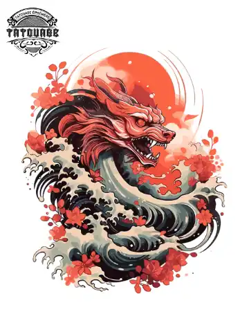 tatouage ephemere nuque japonais Tatouage éphémère nuque japonais