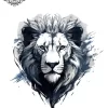 tatouage ephemere nuque lion Tatouage éphémère nuque lion