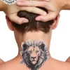 tatouage ephemere nuque lion photo Tatouage éphémère nuque lion