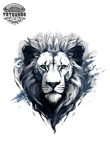 tatouage ephemere nuque lion Tatouage éphémère nuque lion