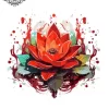 tatouage ephemere nuque lotus Tatouage éphémère nuque lotus