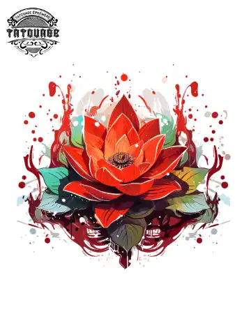 tatouage ephemere nuque lotus Tatouage éphémère nuque lotus