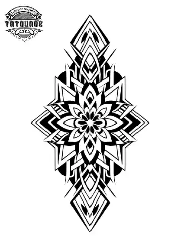 tatouage ephemere nuque mandala Tatouage éphémère nuque mandala