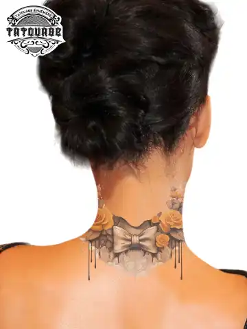 tatouage ephemere nuque noeud photo Tatouage éphémère nuque noeud