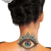 tatouage ephemere nuque oeil photo Tatouage éphémère nuque œil