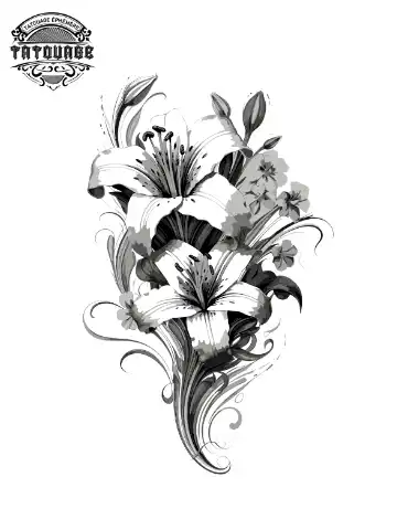 tatouage ephemere nuque orchidee Tatouage éphémère nuque orchidée