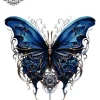tatouage ephemere nuque papillon Tatouage éphémère nuque papillon