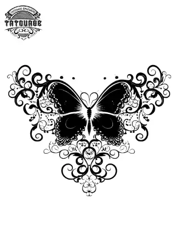 tatouage ephemere nuque papillon femme Tatouage éphémère nuque papillon femme