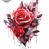 Tatouage éphémère nuque rose