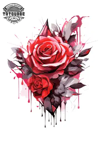Tatouage éphémère nuque rose