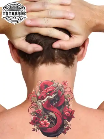 tatouage ephemere nuque serpent photo Tatouage éphémère nuque serpent