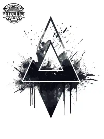 tatouage ephemere nuque triangle Tatouage éphémère nuque triangle