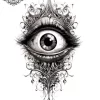 tatouage ephemere oeil mollet Tatouage éphémère œil mollet